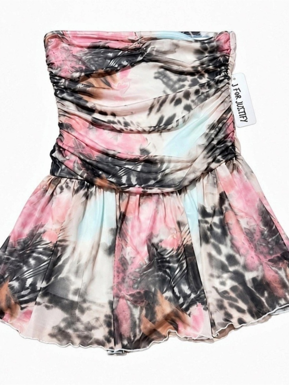For Justify Animal Print Mini Dress in Pink & Black Size XL Like New